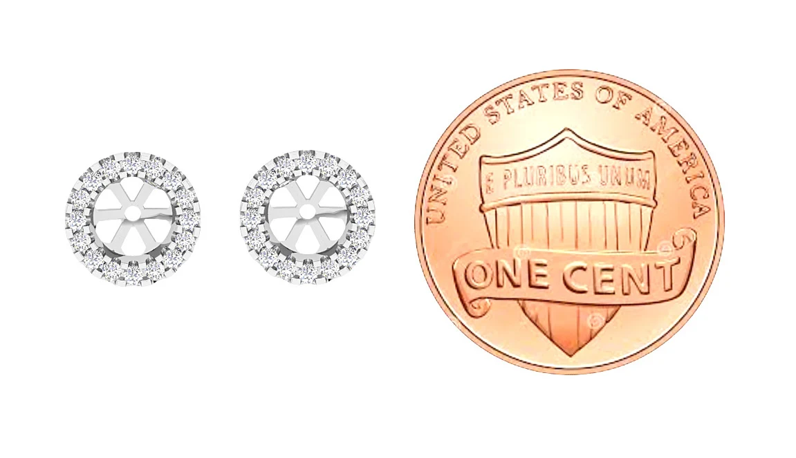 The Sophia Natural Diamond Removable Jacket Earring 14K White Yellow Rose Gold - Image 10