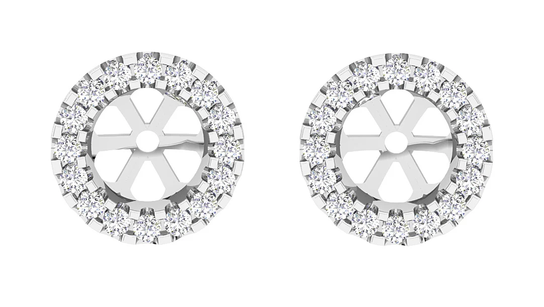 The Sophia Natural Diamond Removable Jacket Earring 14K White Yellow Rose Gold - Image 6