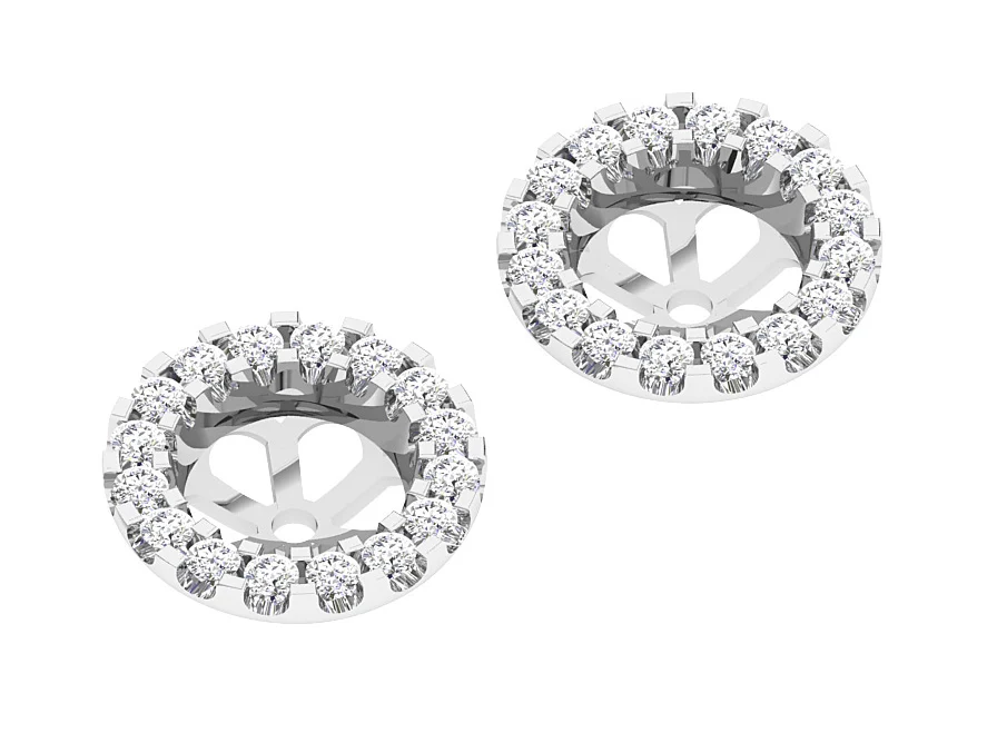 The Sophia Natural Diamond Removable Jacket Earring 14K White Yellow Rose Gold - Image 8