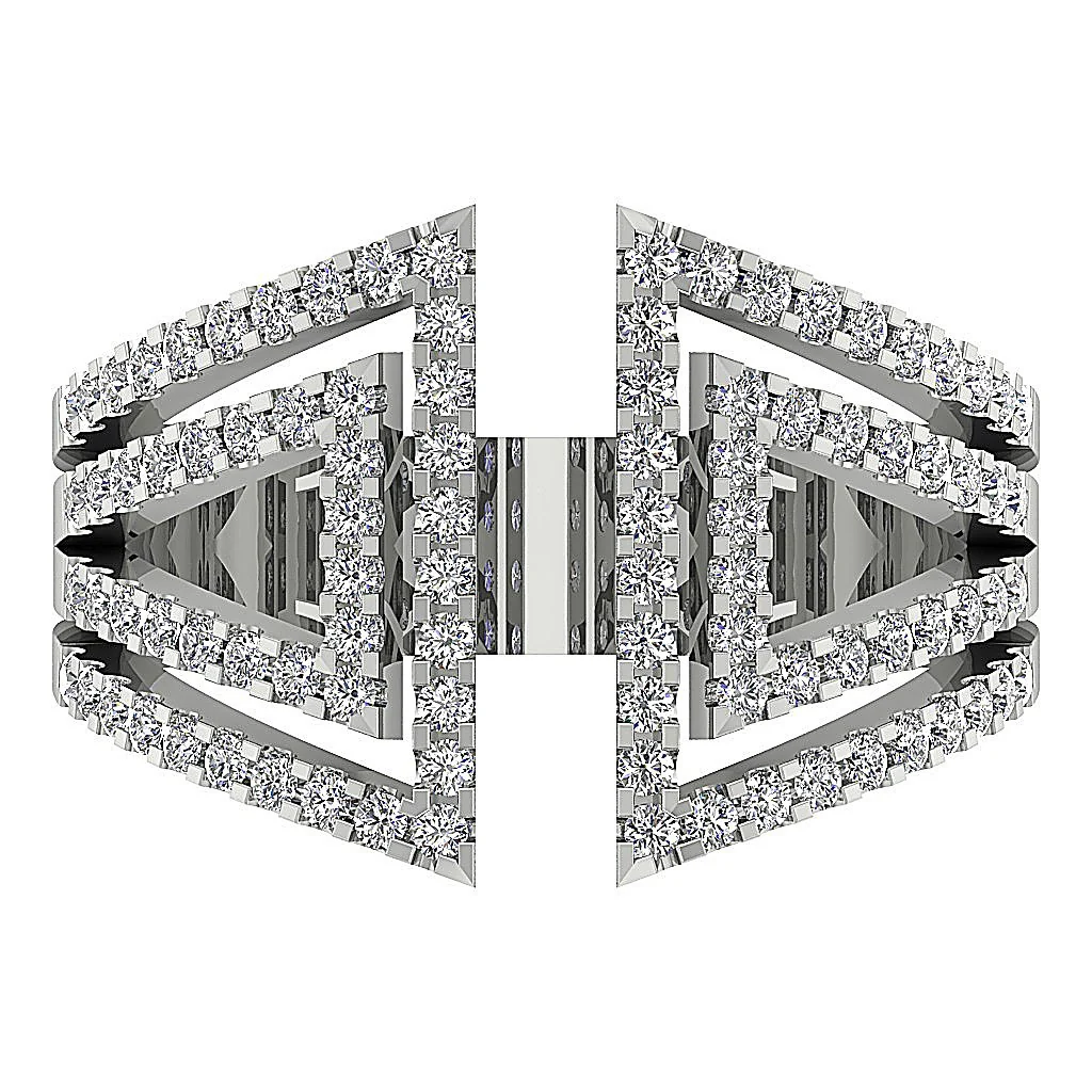 The Stetson Open Style Natural Diamond Wedding Anniversary Ring Yellow Gold 14.80 mm - Image 6