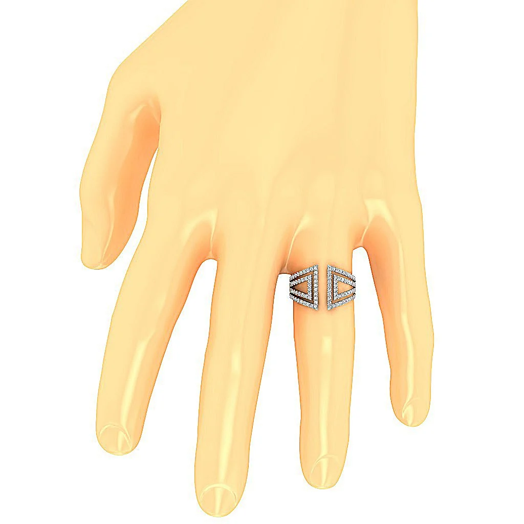 The Stetson Open Style Natural Diamond Wedding Anniversary Ring Yellow Gold 14.80 mm - Image 7