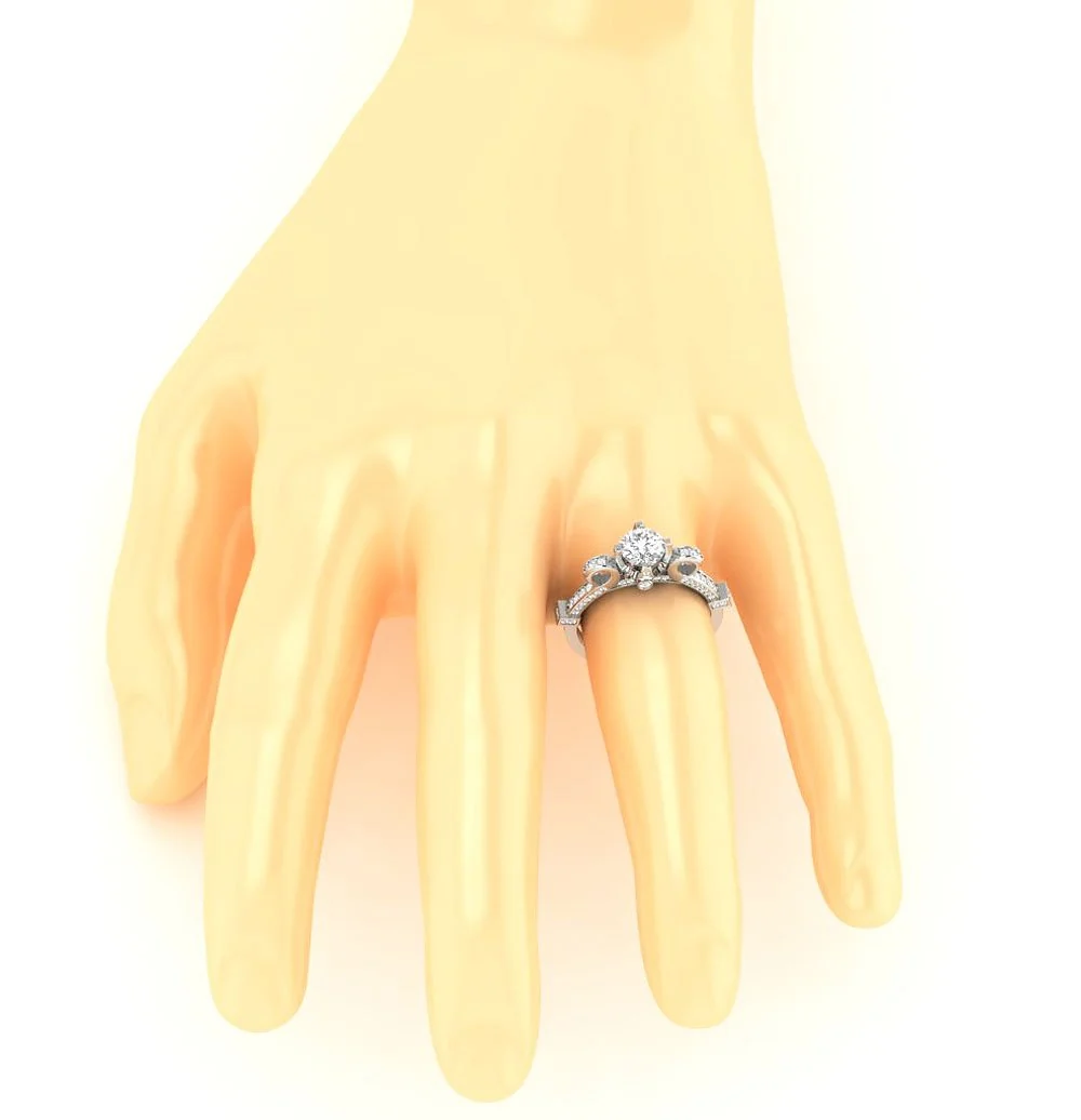 The Stone Sparkly Natural Round Diamond Solitaire Ring 14K White Yellow Rose Gold - Image 7