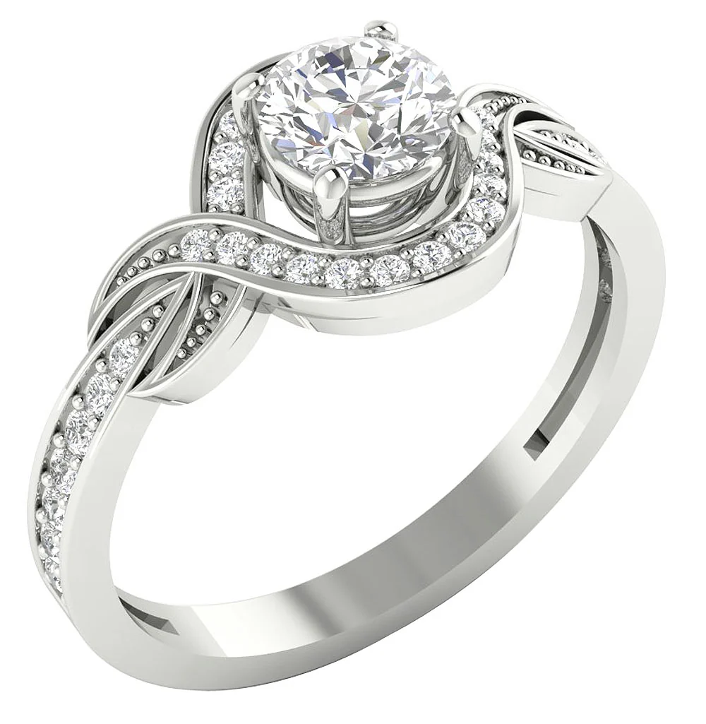 The Stormi For Women Natural Diamond Ring 14K Solid Gold Solitaire Engagement Band