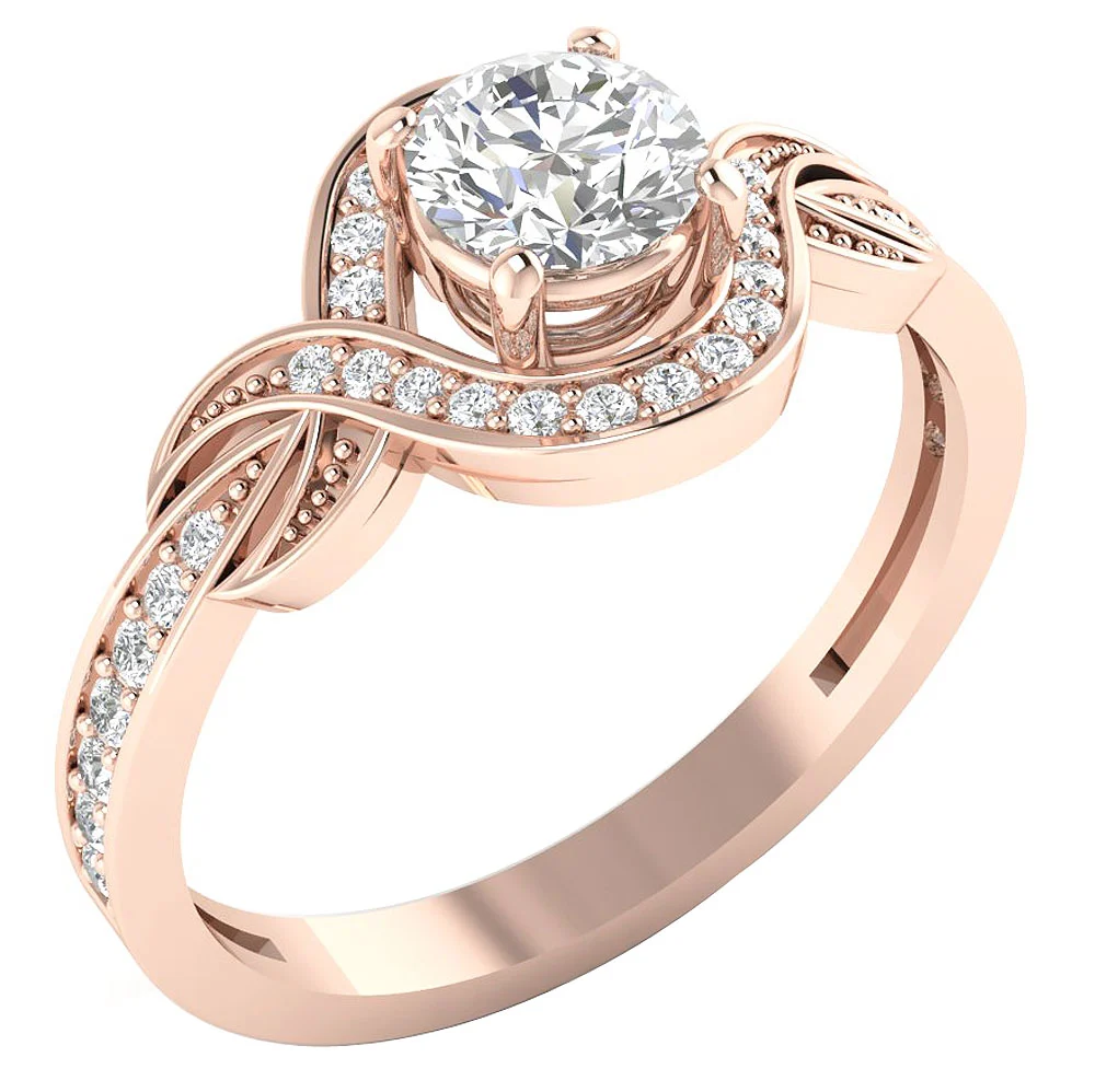 The Stormi For Women Natural Diamond Ring 14K Solid Gold Solitaire Engagement Band - Image 3