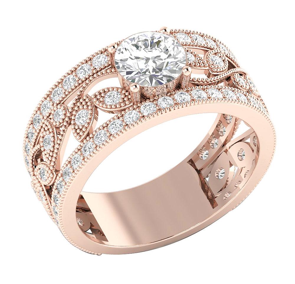 The Taytum Round Brilliant Cut Diamond 14K White Gold Solitaire Engagement Ring - Image 5
