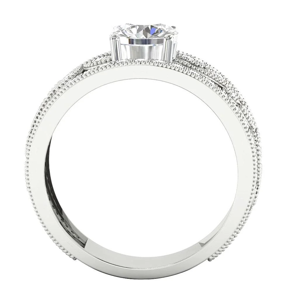 The Taytum Round Brilliant Cut Diamond 14K White Gold Solitaire Engagement Ring - Image 6