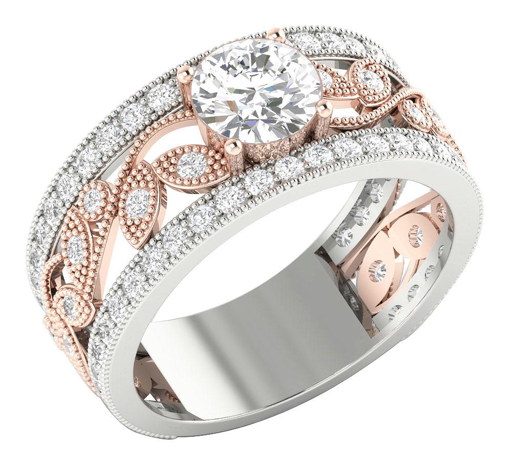 The Taytum Round Brilliant Cut Diamond 14K White Gold Solitaire Engagement Ring - Image 7