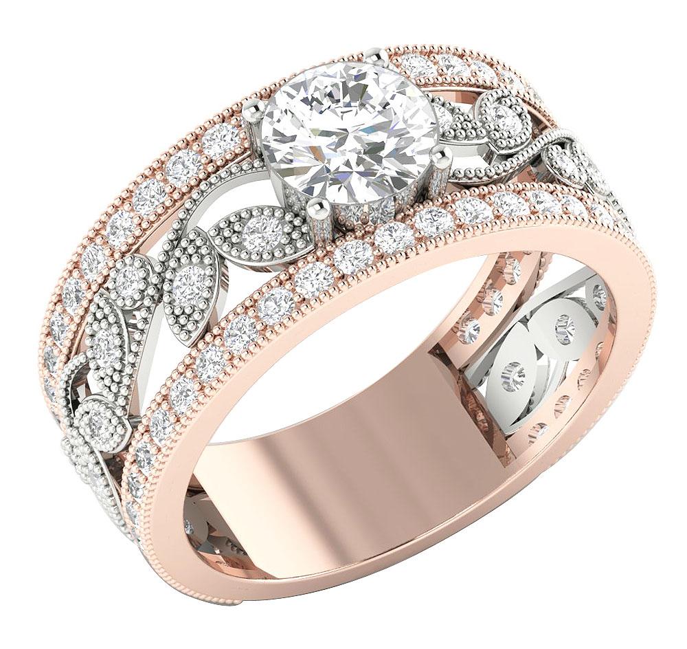 The Taytum Round Brilliant Cut Diamond 14K White Gold Solitaire Engagement Ring - Image 8