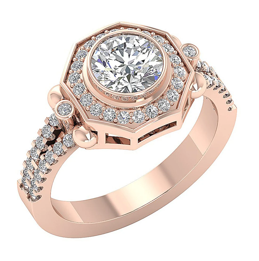 The Tinsley Solitaire Engagement Ring For Women 14K White Ring Natural Diamond - Image 2