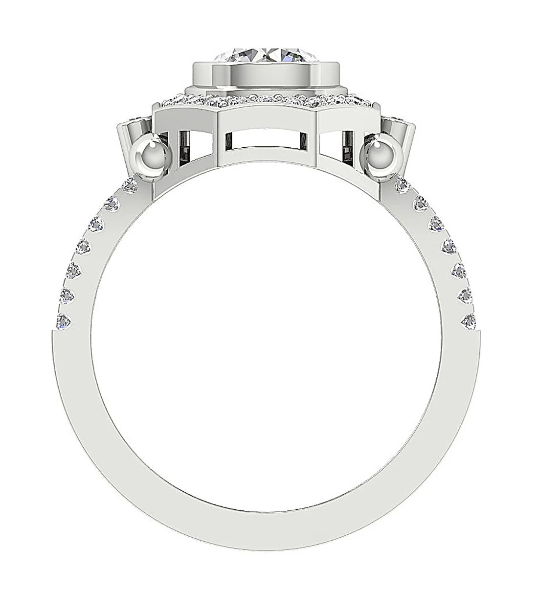 The Tinsley Solitaire Engagement Ring For Women 14K White Ring Natural Diamond - Image 5