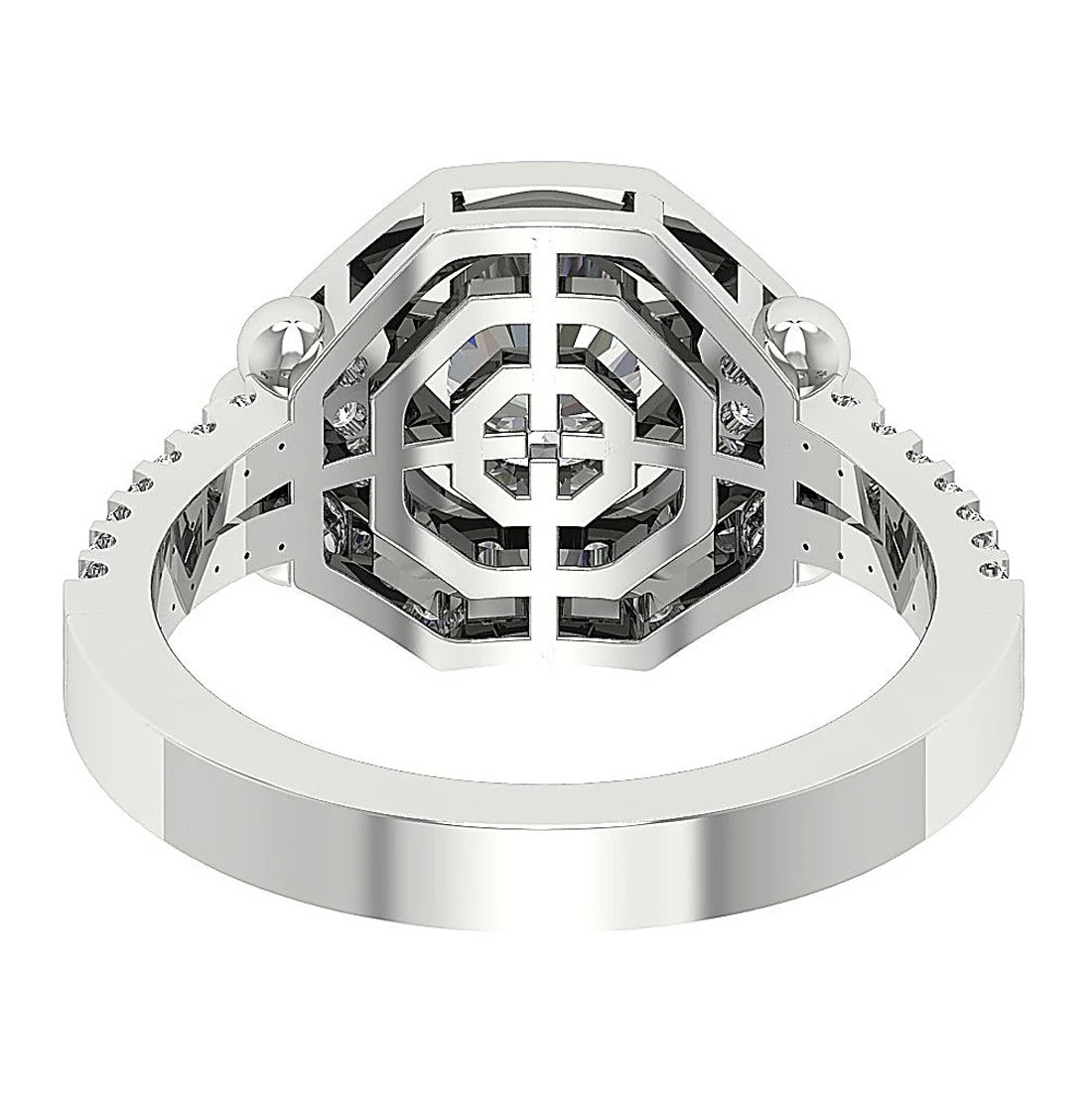 The Tinsley Solitaire Engagement Ring For Women 14K White Ring Natural Diamond - Image 8