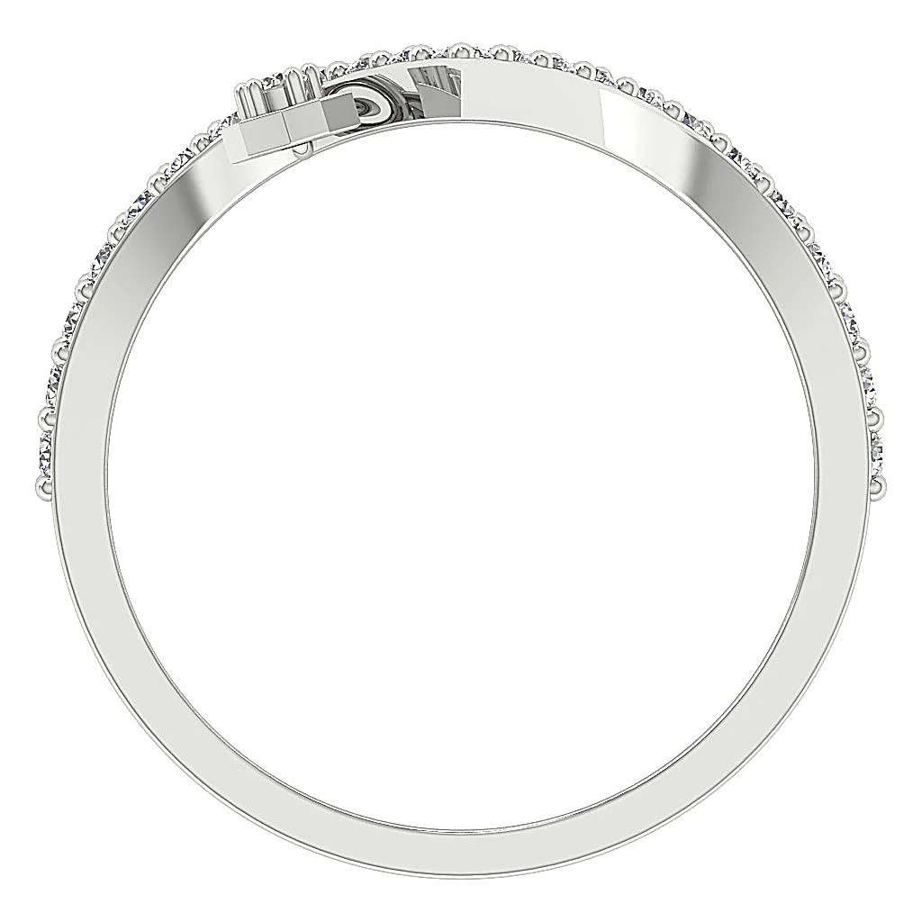 The Tristan Hanging Star Wedding Anniversary Ring 14K Rose Gold Natural Diamond - Image 4