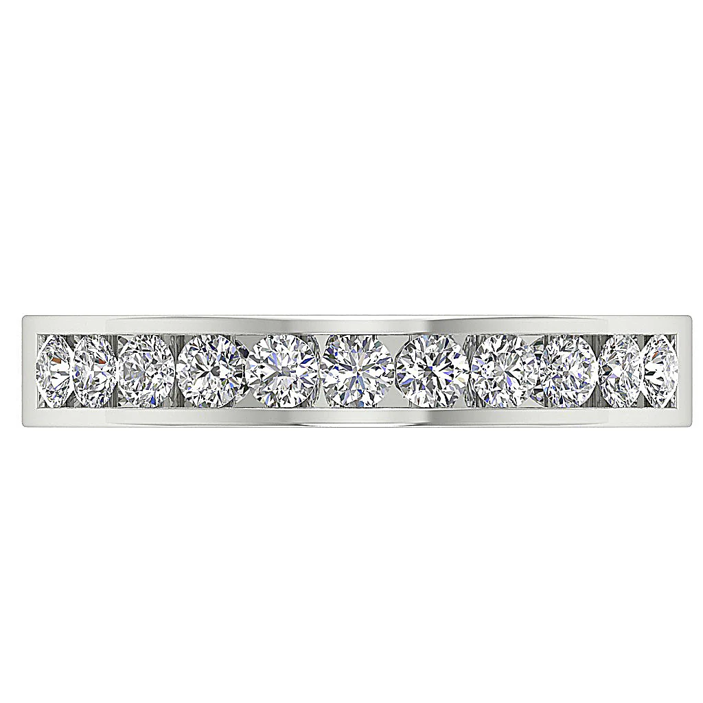 The Tru Channel Set Anniversary Wedding Ring Natural Diamond 14K Gold - Image 5