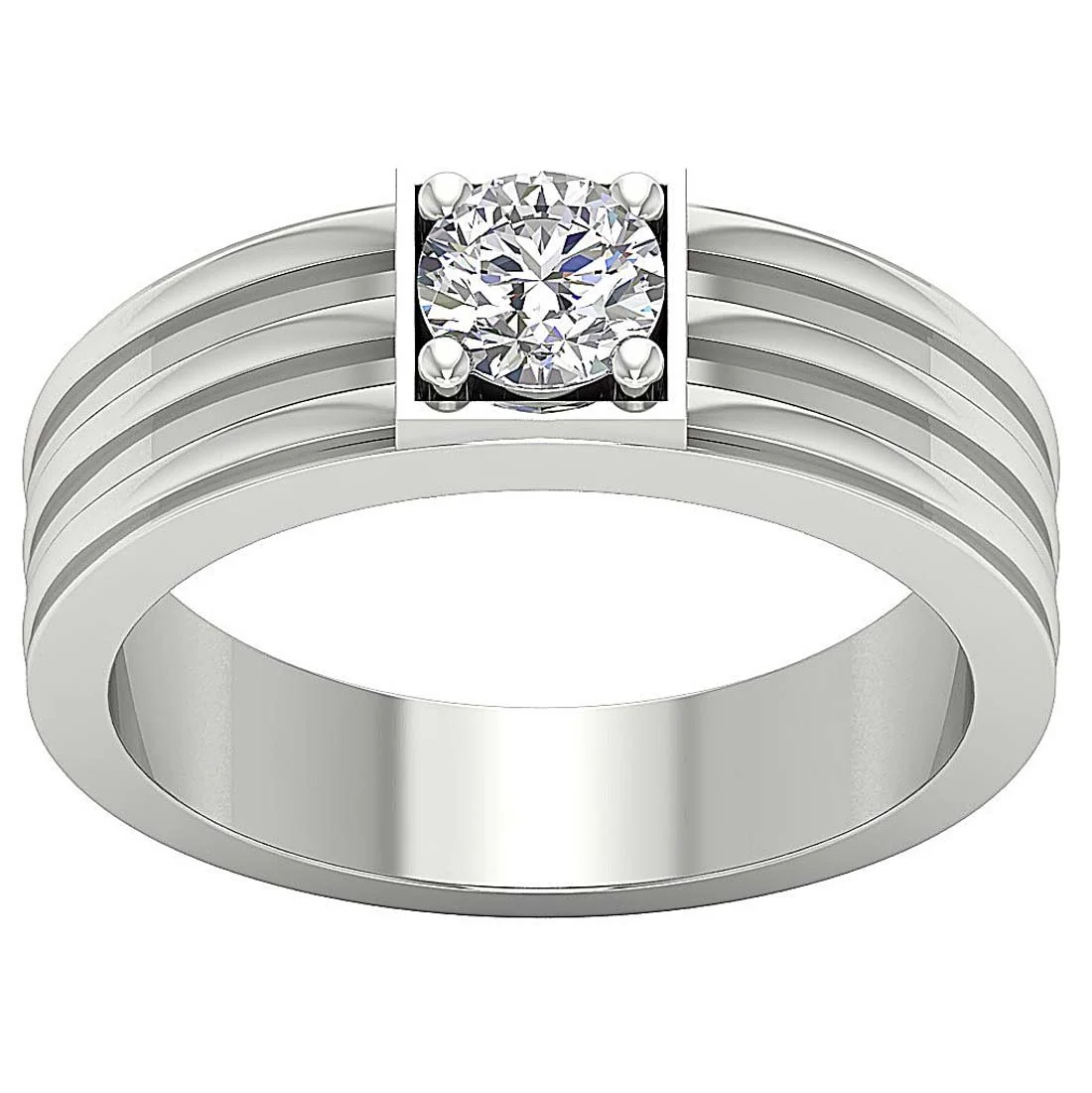 The Rayan Designer Mens Engagement Band Natural Diamond Yellow Gold Ring 6.90 MM - Image 4