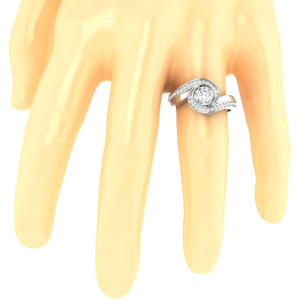 The Valery Natural Round Diamond 14K Solid Yellow Gold Solitaire Engagement Ring - Image 7