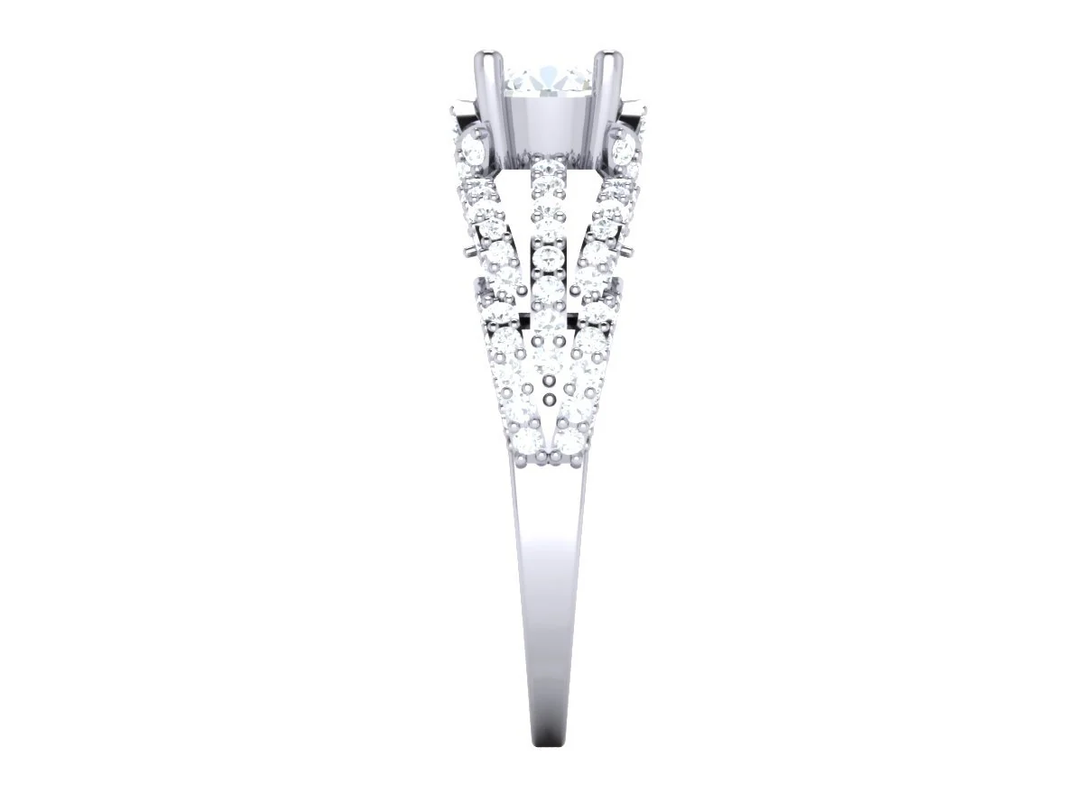 The Veda 1.10 Ct Center Solitaire Diamond 3 Carat Engagement Ring 14K Gold - Image 6