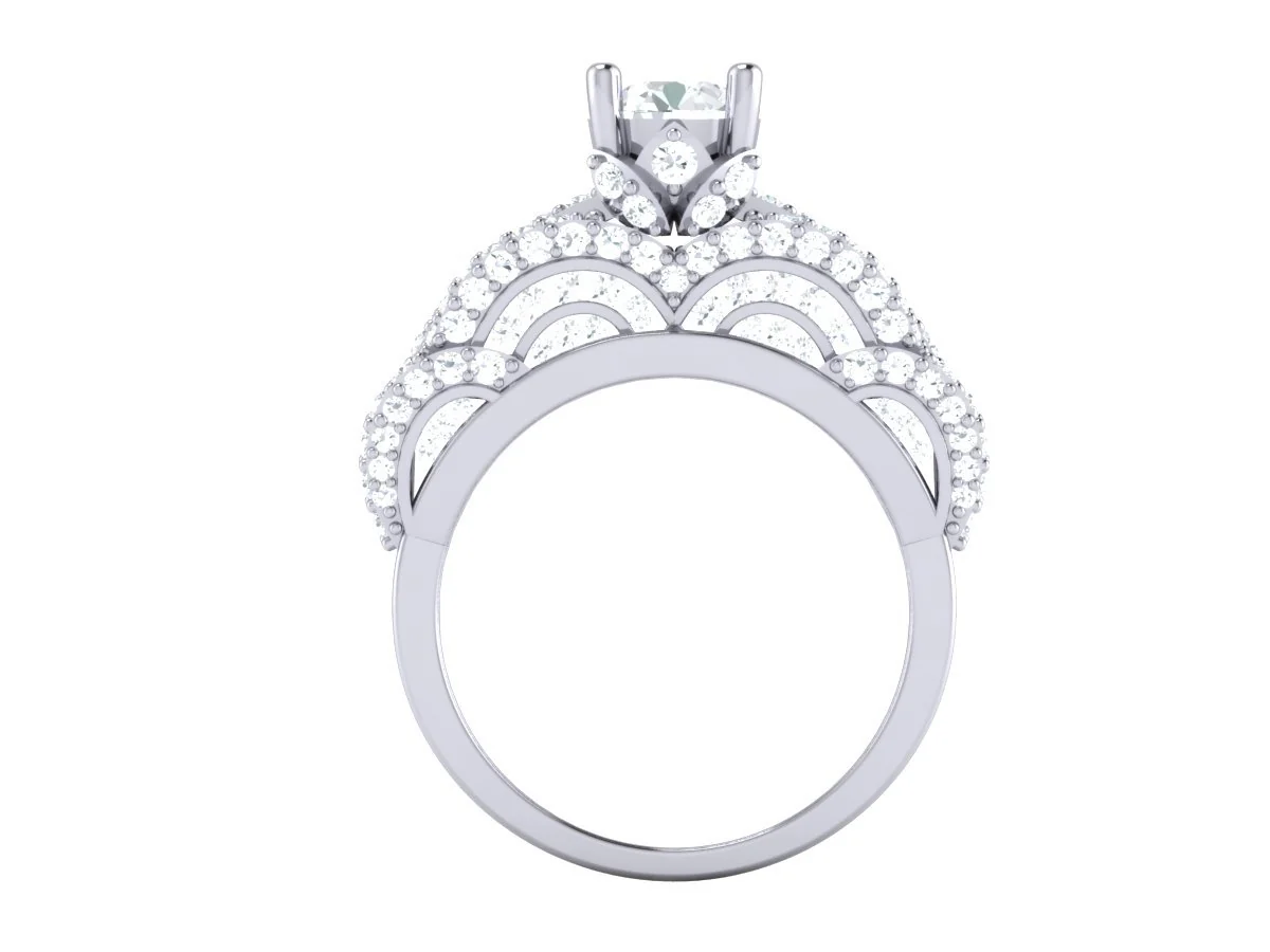 The Veda 1.10 Ct Center Solitaire Diamond 3 Carat Engagement Ring 14K Gold - Image 7