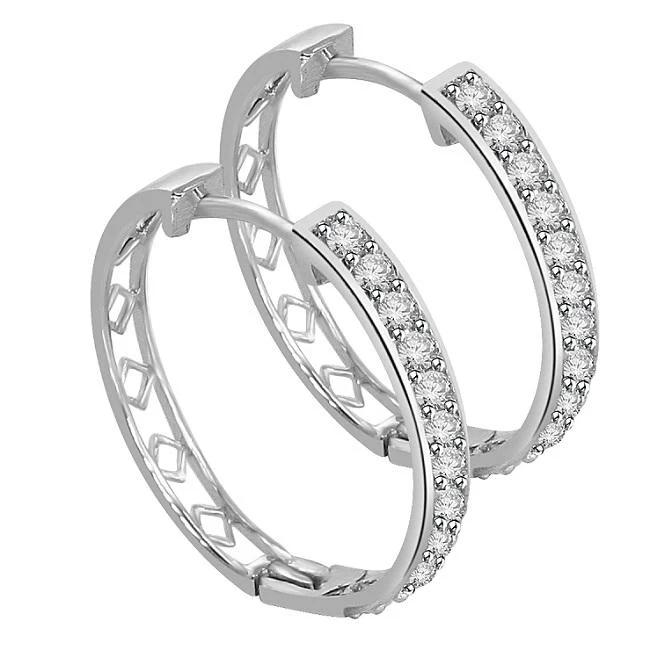 The Victor 14K Solid Gold Genuine Diamond Pave Set Hoop Earring Appraisal