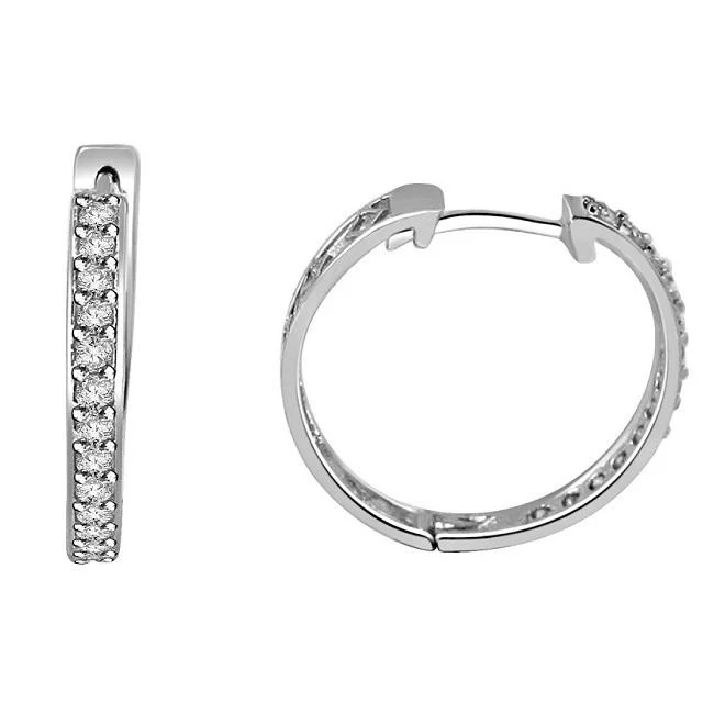The Victor 14K Solid Gold Genuine Diamond Pave Set Hoop Earring Appraisal - Image 2