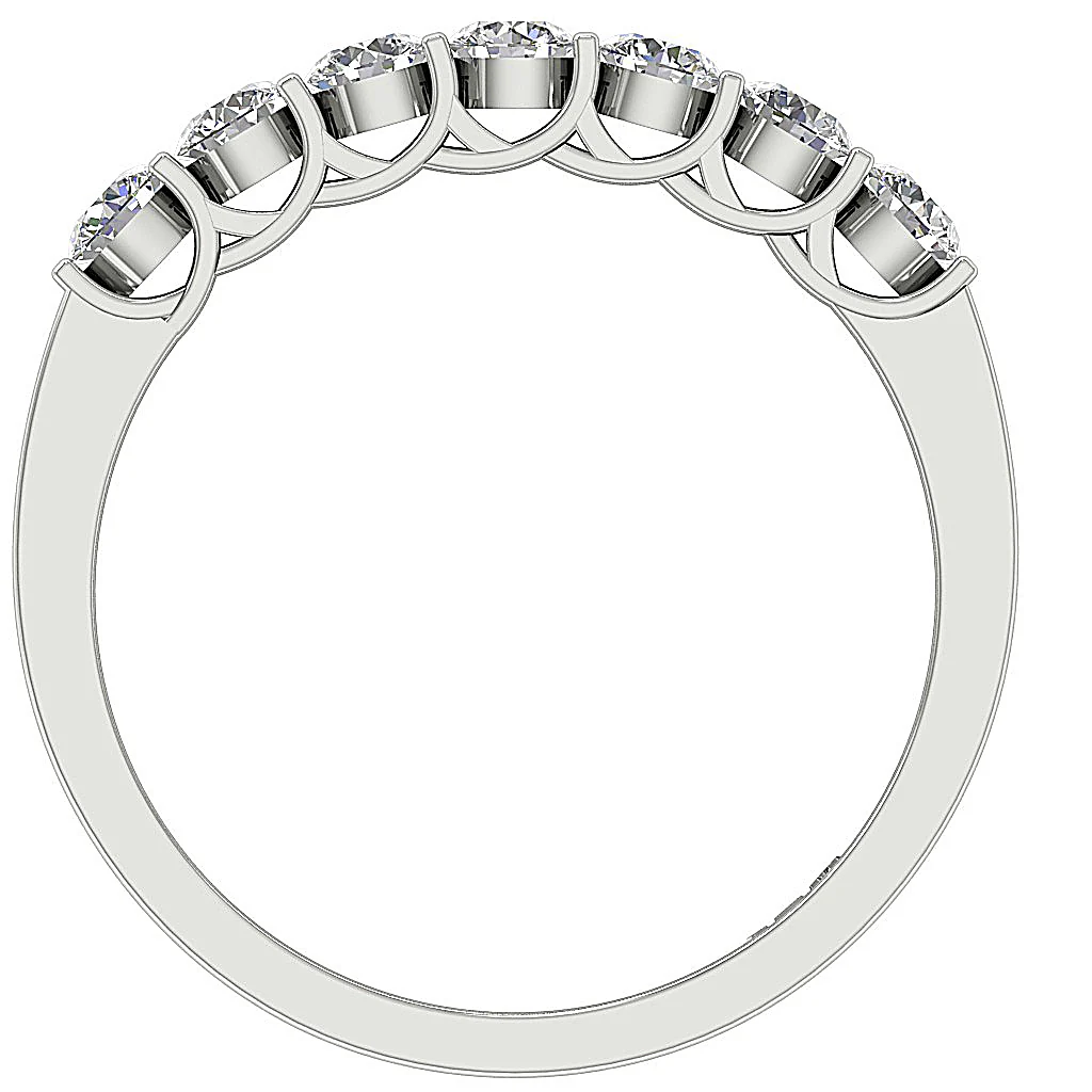 The Vida Engagement Wedding Natural Diamond 14K Solid White Gold Ring Bar Set - Image 6