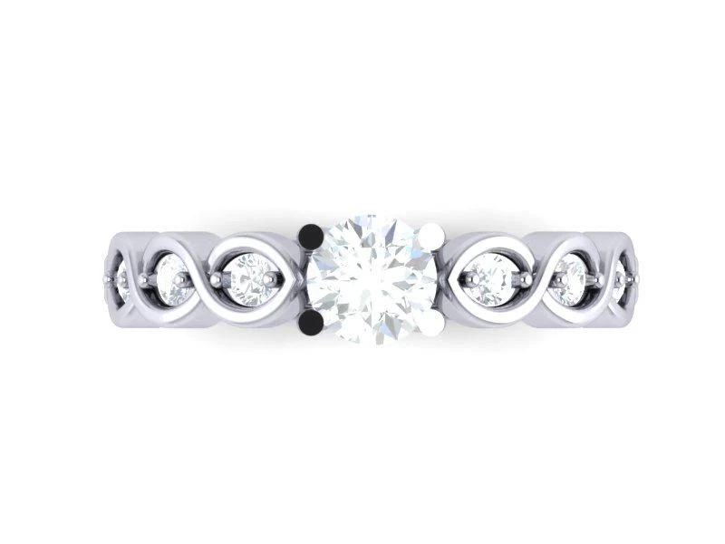 The Wesson 14K Solid Rose Gold Natural Diamond Solitaire Anniversary Ring 5.10 mm - Image 4