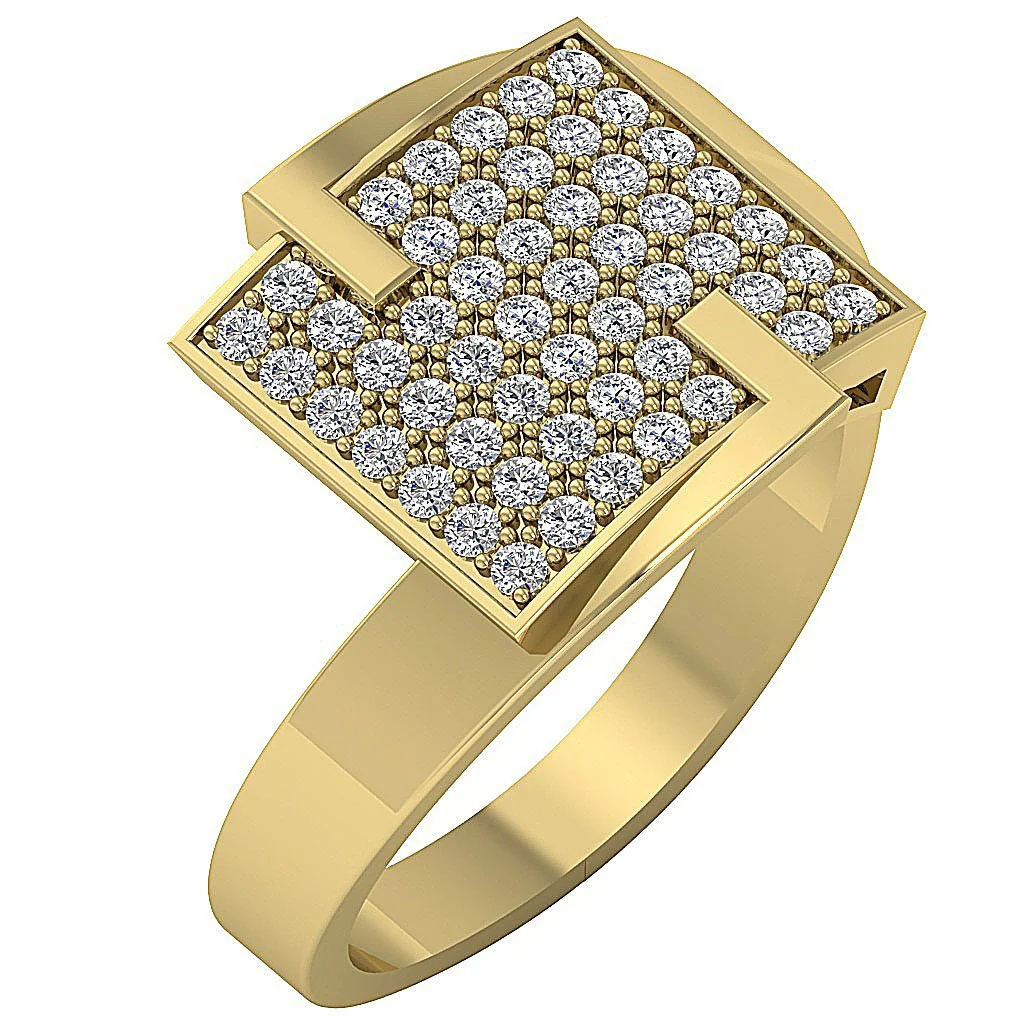 The Westin Elegant 14K White Gold Right Hand Wedding Anniversary Ring Round Diamond - Image 4