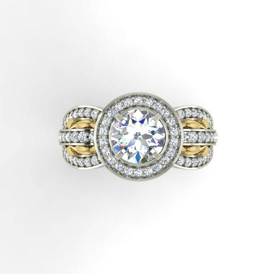 The Yasmin Natural Diamond Solitaire Engagement Ring 14K Gold Prong Setting - Image 6