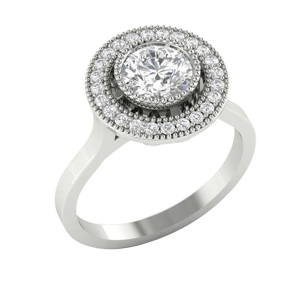 The Yisroel 14K Solid Rose Gold Band Natural Diamond Solitaire Engagement Ring - Image 3