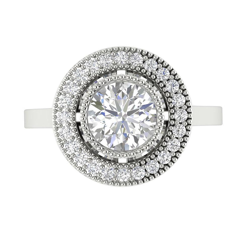 The Yisroel 14K Solid Rose Gold Band Natural Diamond Solitaire Engagement Ring - Image 5