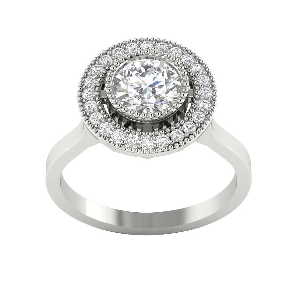 The Yisroel 14K Solid Rose Gold Band Natural Diamond Solitaire Engagement Ring - Image 6