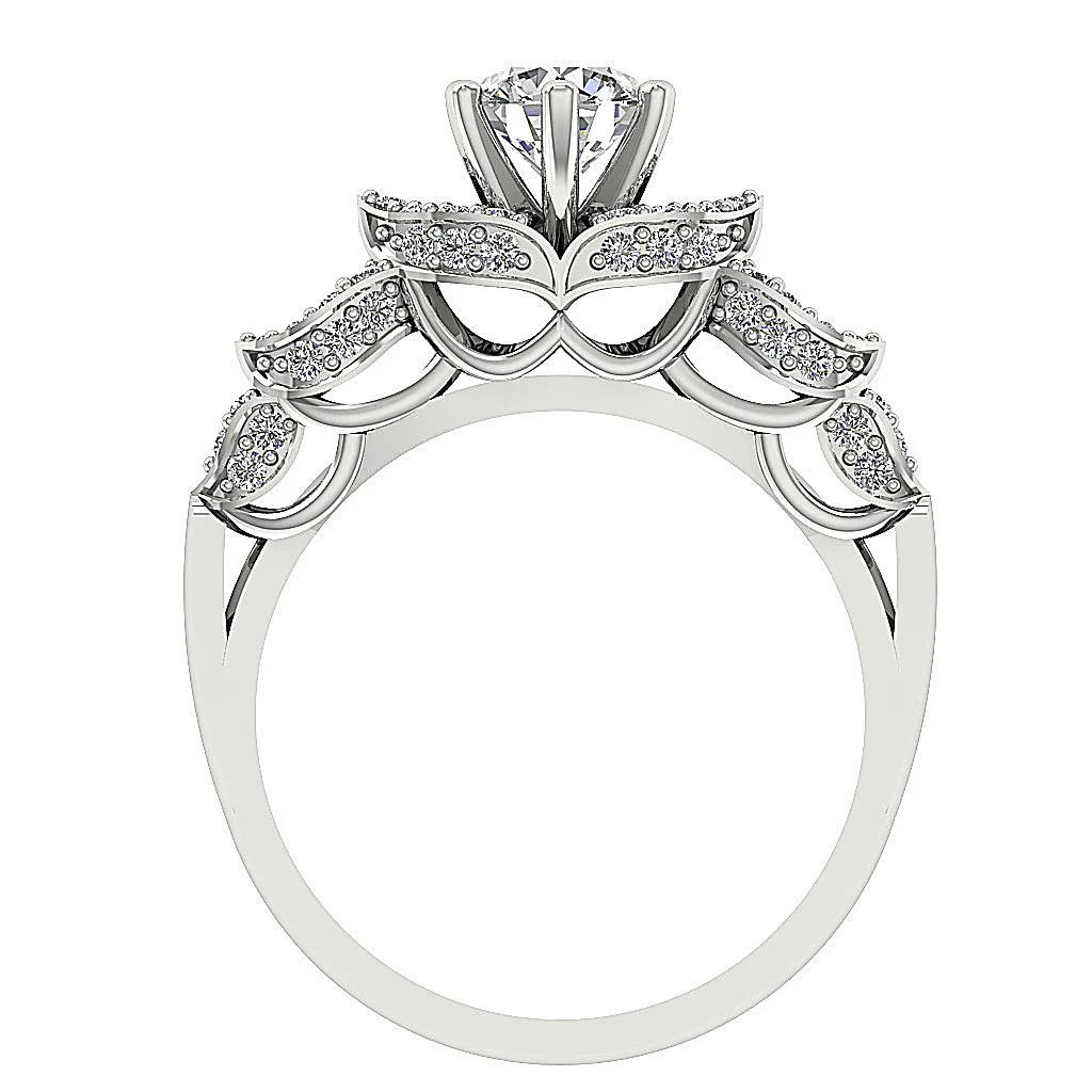 The Zainab Handmade Solitaire Round Diamond Engagement Ring 14K Rose Gold - Image 2