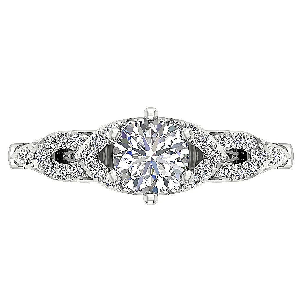 The Zainab Handmade Solitaire Round Diamond Engagement Ring 14K Rose Gold - Image 4