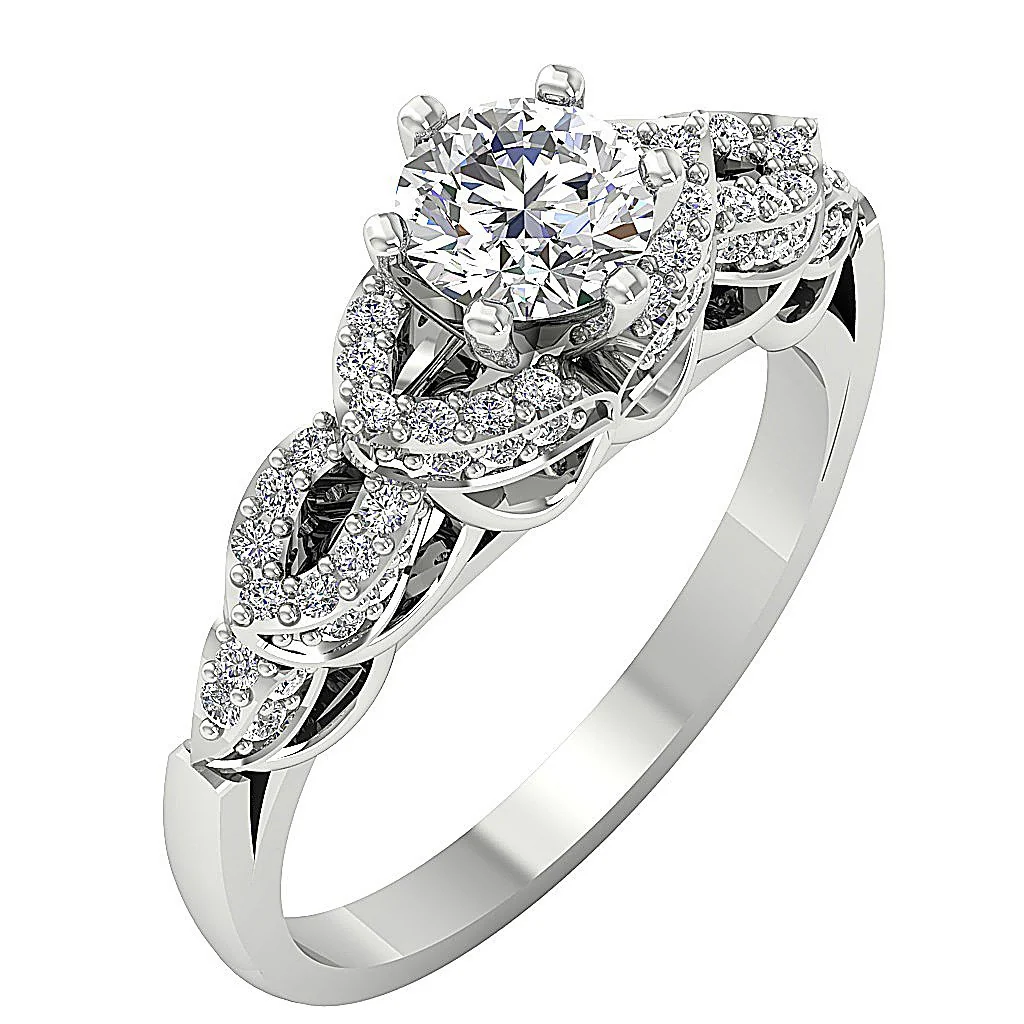 The Zainab Handmade Solitaire Round Diamond Engagement Ring 14K Rose Gold - Image 5