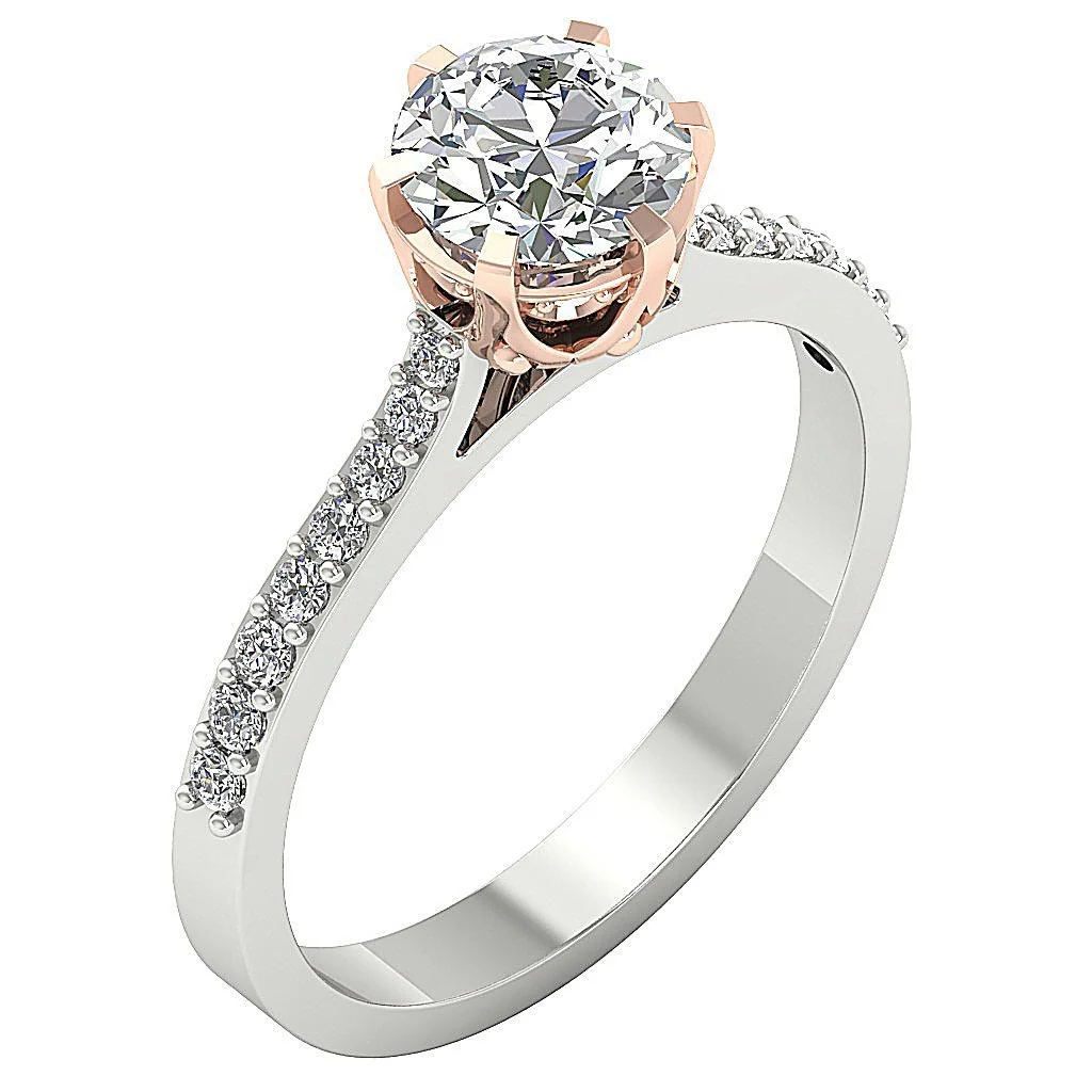 The Zaire Gorgeous Solitaire Diamond Engagement Ring Six Prong 14k Yellow Gold - Image 4