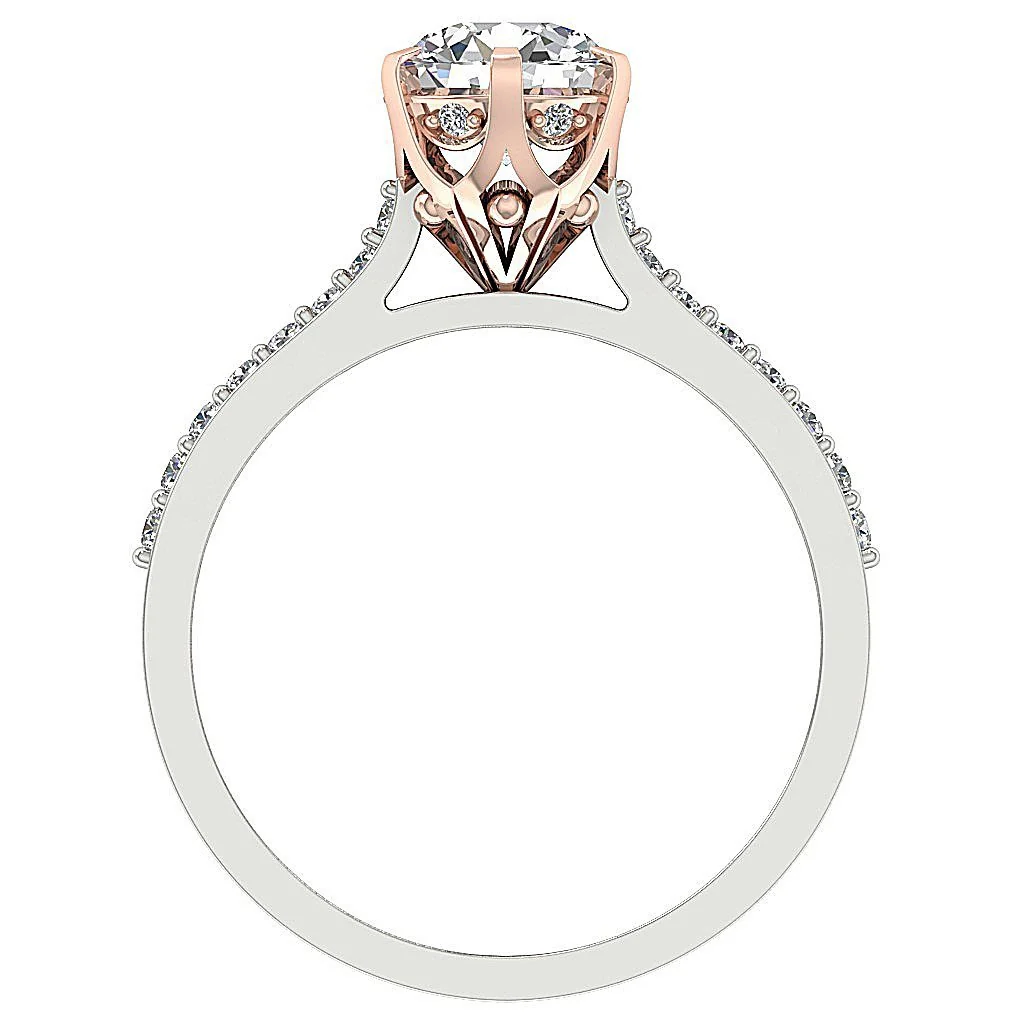 The Zaire Gorgeous Solitaire Diamond Engagement Ring Six Prong 14k Yellow Gold - Image 6