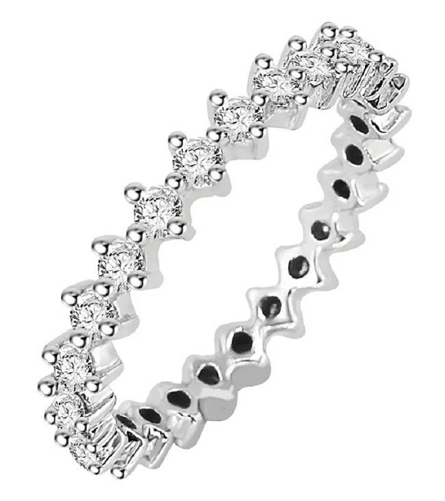 The Zamir Elegant Natural Diamond Full Eternity Anniversary Ring 14K Gold - Image 3