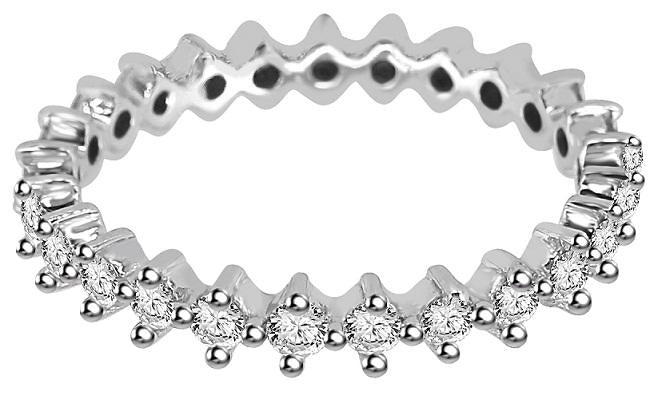 The Zamir Elegant Natural Diamond Full Eternity Anniversary Ring 14K Gold - Image 4