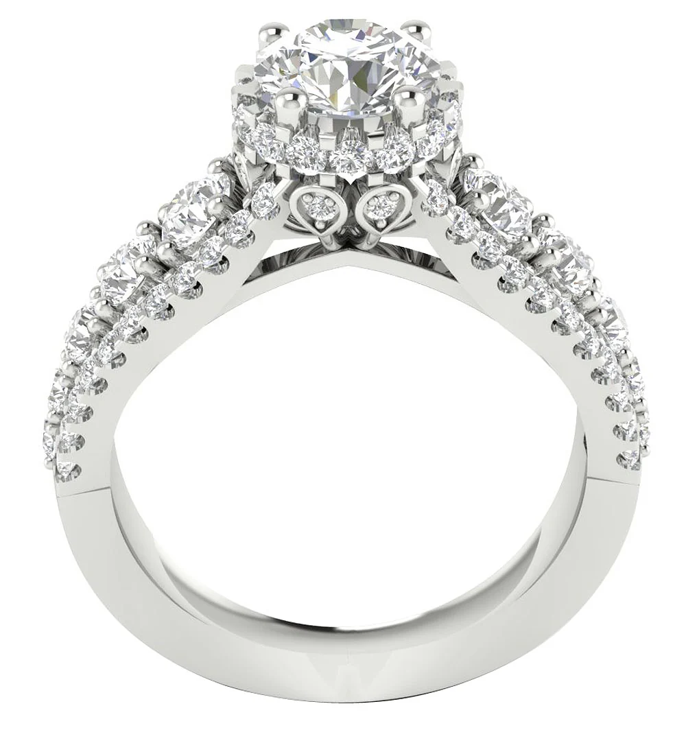 The Zavier Excellent Solitaire Round Diamond Engagement Ring 14K Solid Gold - Image 5