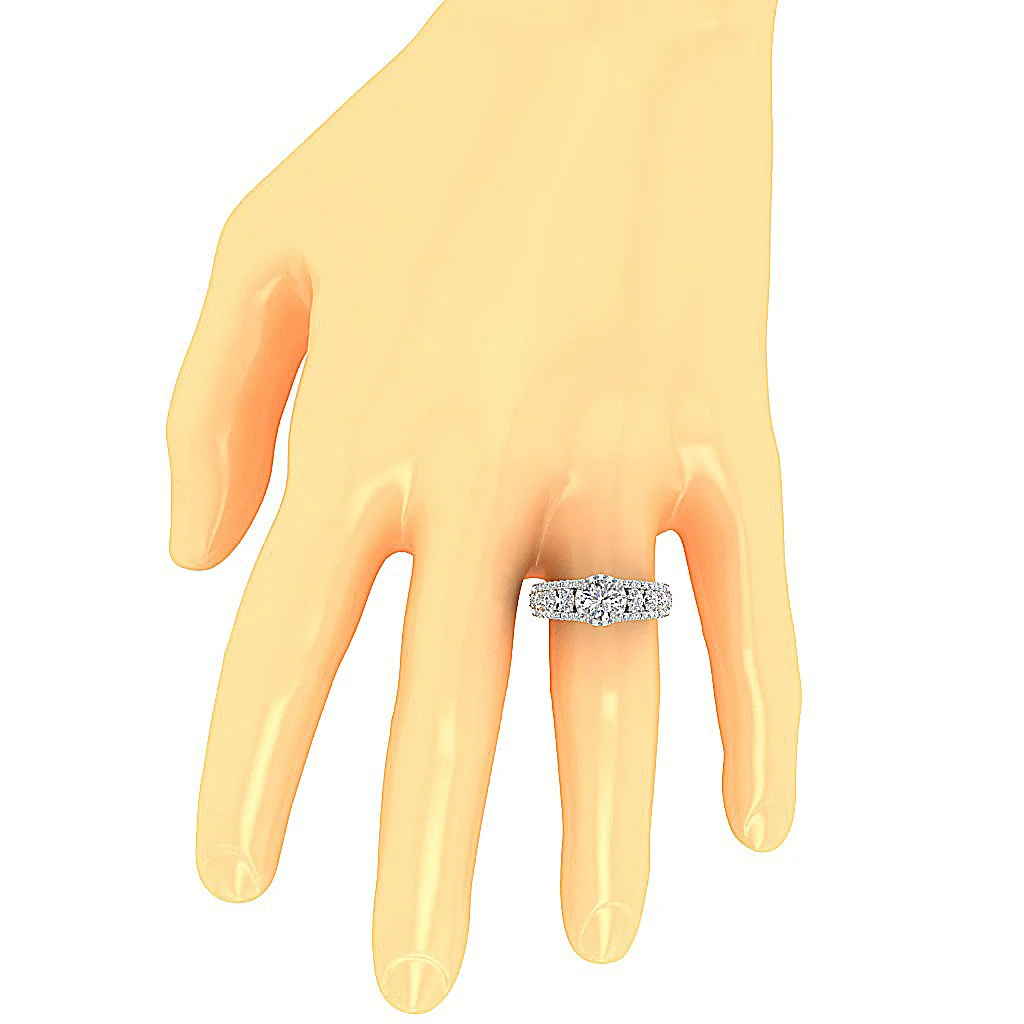 The Zavier Excellent Solitaire Round Diamond Engagement Ring 14K Solid Gold - Image 7