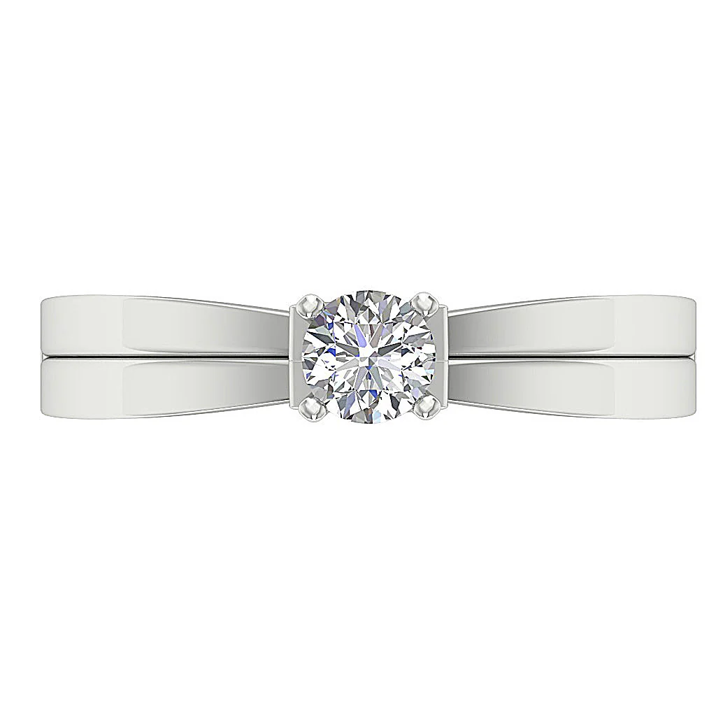 Timeless 4 Prong Tapered Solitaire Engagement Ring VS-F 0.50-1.00 Carat Lab Grown Diamond 14K Gold - Image 6