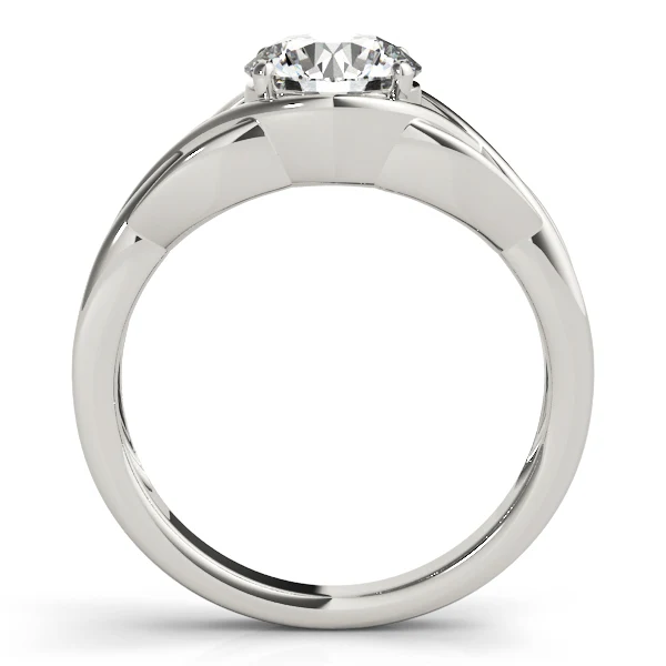 Twisted Split Shank Round Lab Grown Diamond Engagement Ring VS F 1.00 Carat 14K Solid Gold - Image 6