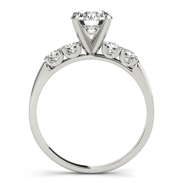 U-Cut Shared Prong Lab Grown Diamond Cathedral Engagement Ring 14K Solid Gold VS F 1.25 Carat - Image 6