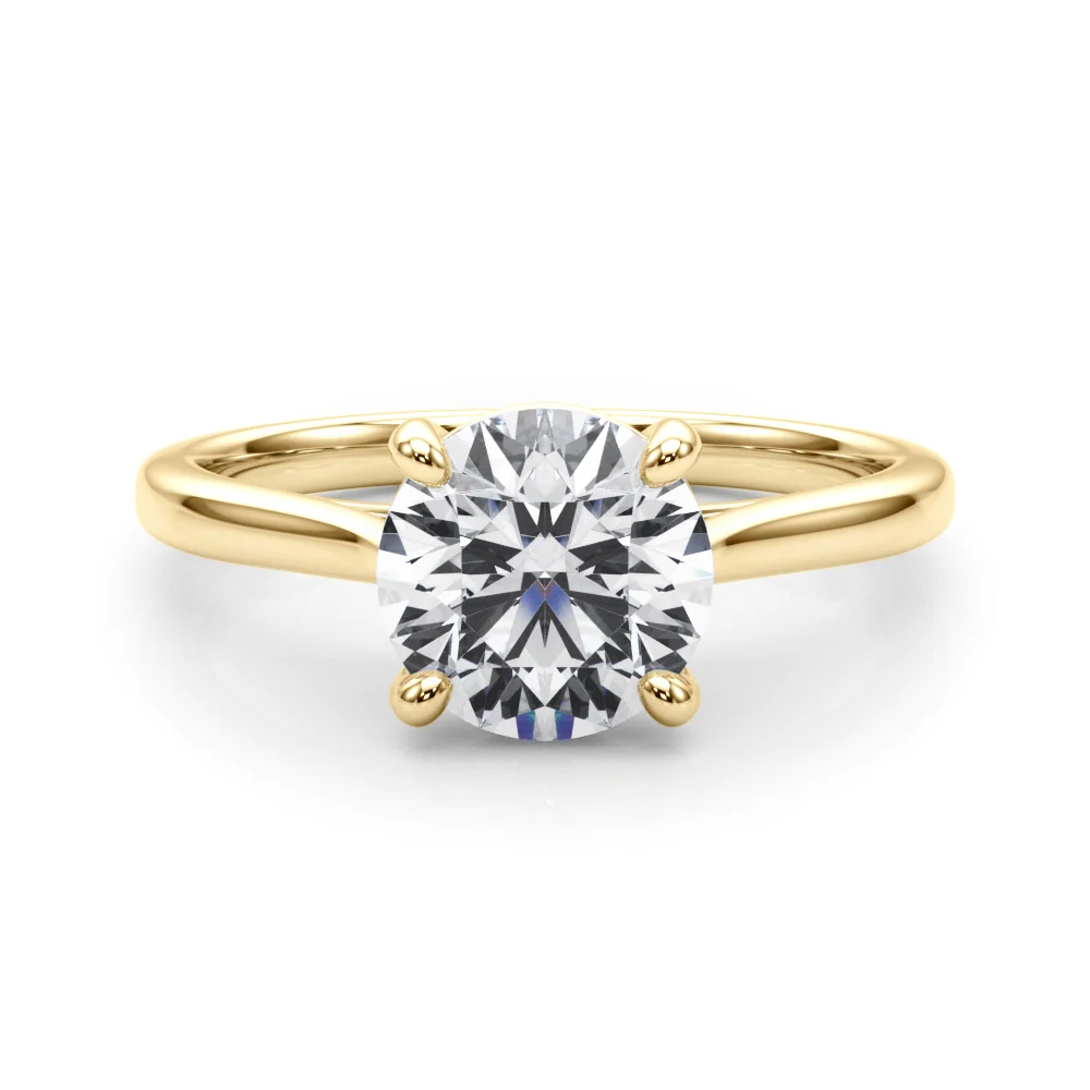 Unique 4-Prong Cross-Basket VS F 1-2 Carat Round Lab Grown Diamond Solitaire Ring in 14K Rose Gold - Image 11