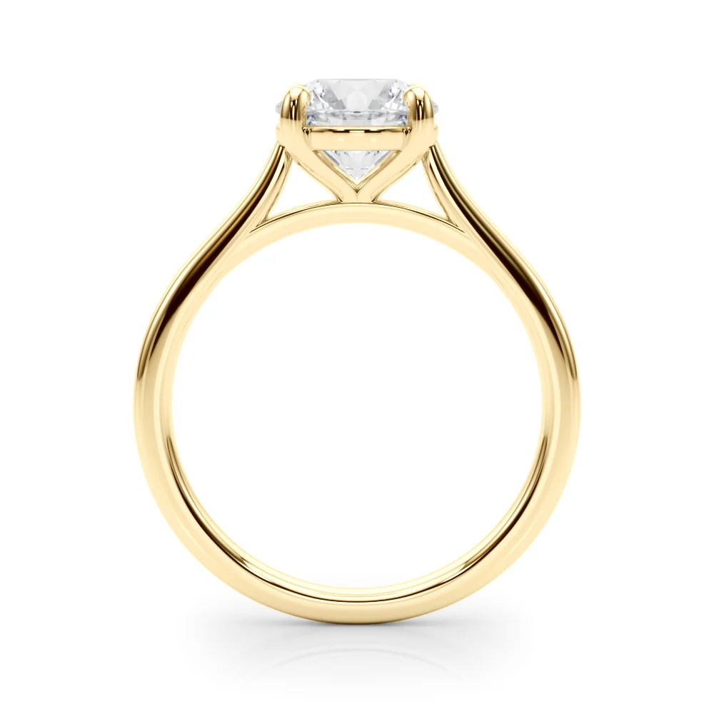 Unique 4-Prong Cross-Basket VS F 1-2 Carat Round Lab Grown Diamond Solitaire Ring in 14K Rose Gold - Image 8