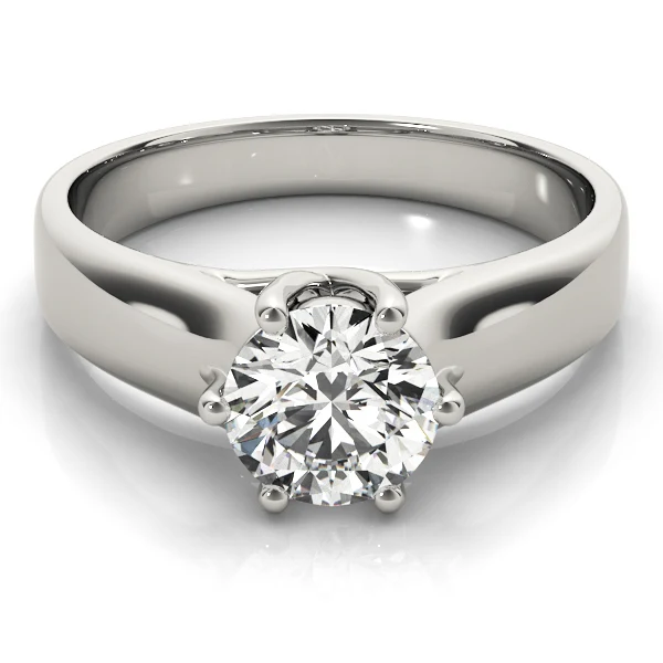 Unique 6-Prong Petal Design 1.00-3.00 CT VS-F Lab Grown Diamond Solitaire Ring 14K White Gold - Image 10