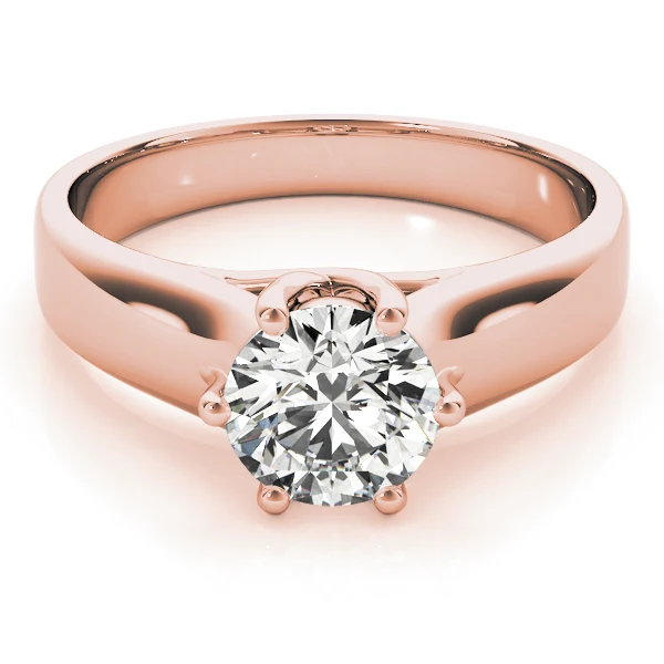 Unique 6-Prong Petal Design 1.00-3.00 CT VS-F Lab Grown Diamond Solitaire Ring 14K White Gold - Image 12
