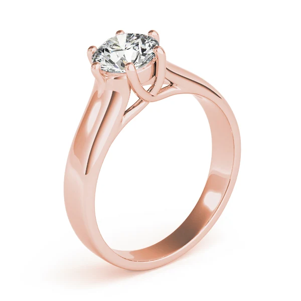 Unique 6-Prong Petal Design 1.00-3.00 CT VS-F Lab Grown Diamond Solitaire Ring 14K White Gold - Image 6