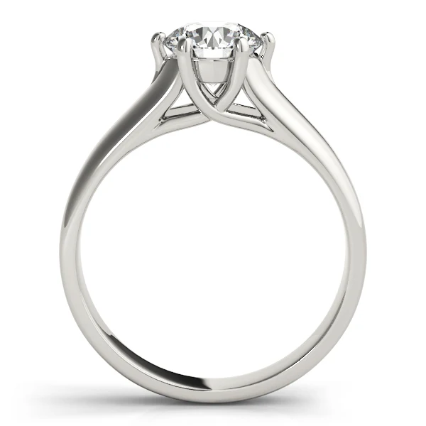 Unique 6-Prong Petal Design 1.00-3.00 CT VS-F Lab Grown Diamond Solitaire Ring 14K White Gold - Image 7
