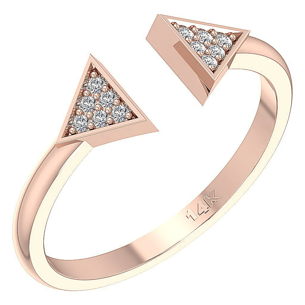 The Chloe Open Engagement Wedding Ring 14k White Yellow Rose Gold Prong Set 6.00MM - Image 3