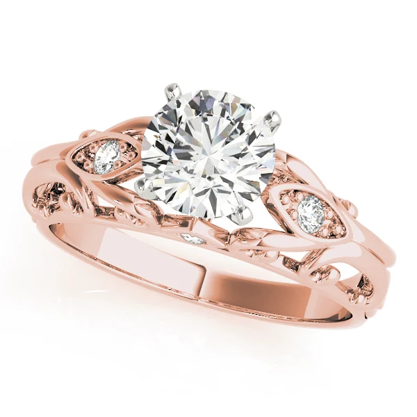 Vintage Filigree Lab Grown Diamond Solitaire Engagement Ring VS F 1.04 Carat 14K Gold - Image 3